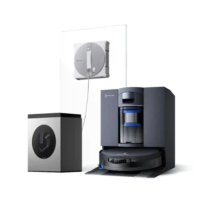 DEEBOT X12 OmniCyclone Robot Vacuum and Mop+ WINBOT W3 OMNI Window Cleaning Robot