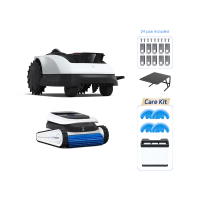 ECOVACS GOAT O1000 LiDAR PRO Robot Lawn Mower Package+ ULTRAMARINE P1 Care Kit Robotic Pool Cleaner