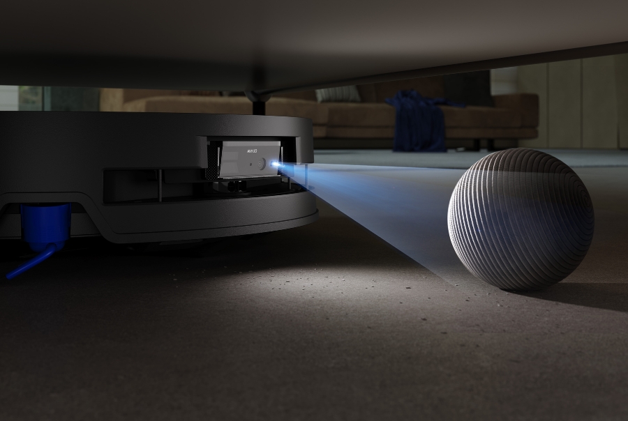 deebot robot vacuum navigates in the dark
