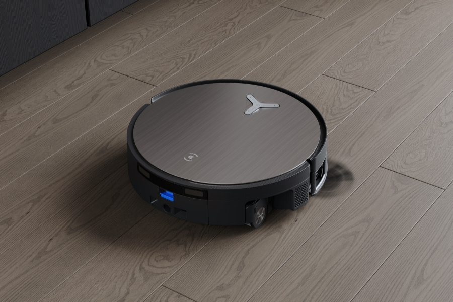 deebot robot vacuum cleaner vacuuming the floor