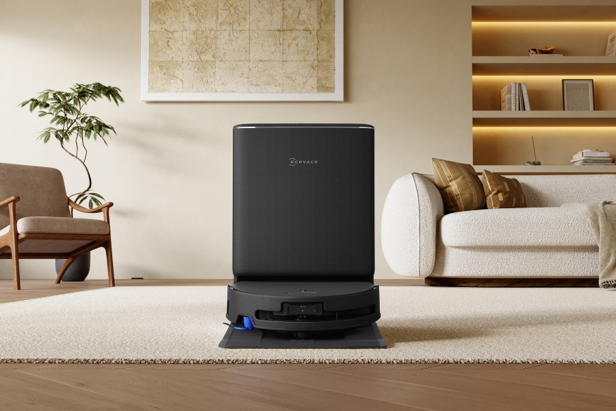 deebot robot vacuum in the living room